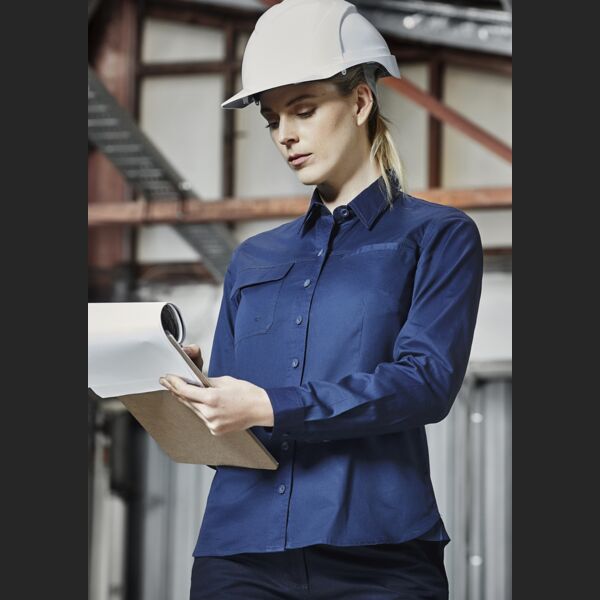 SYZMIK Womens Lightweight Tradie L/S Shirt Thumbnail