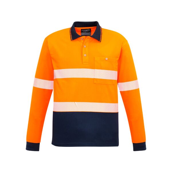 SYZMIK Unisex Hi Vis Segmented L/S Polo - Hoop Taped Thumbnail